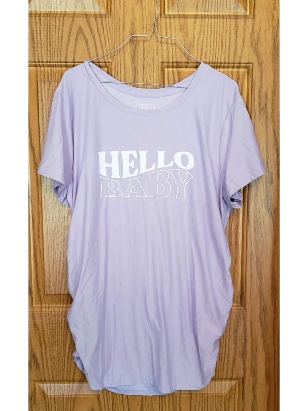Time and Tru Purple Maternity Tee. Xl. Spandex.